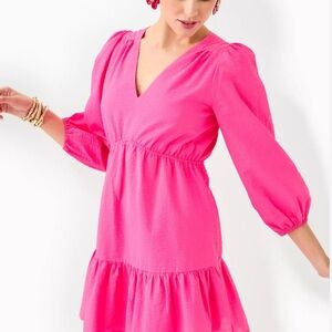 Lilly Pulitzer Deacon Dress V-neck Pink